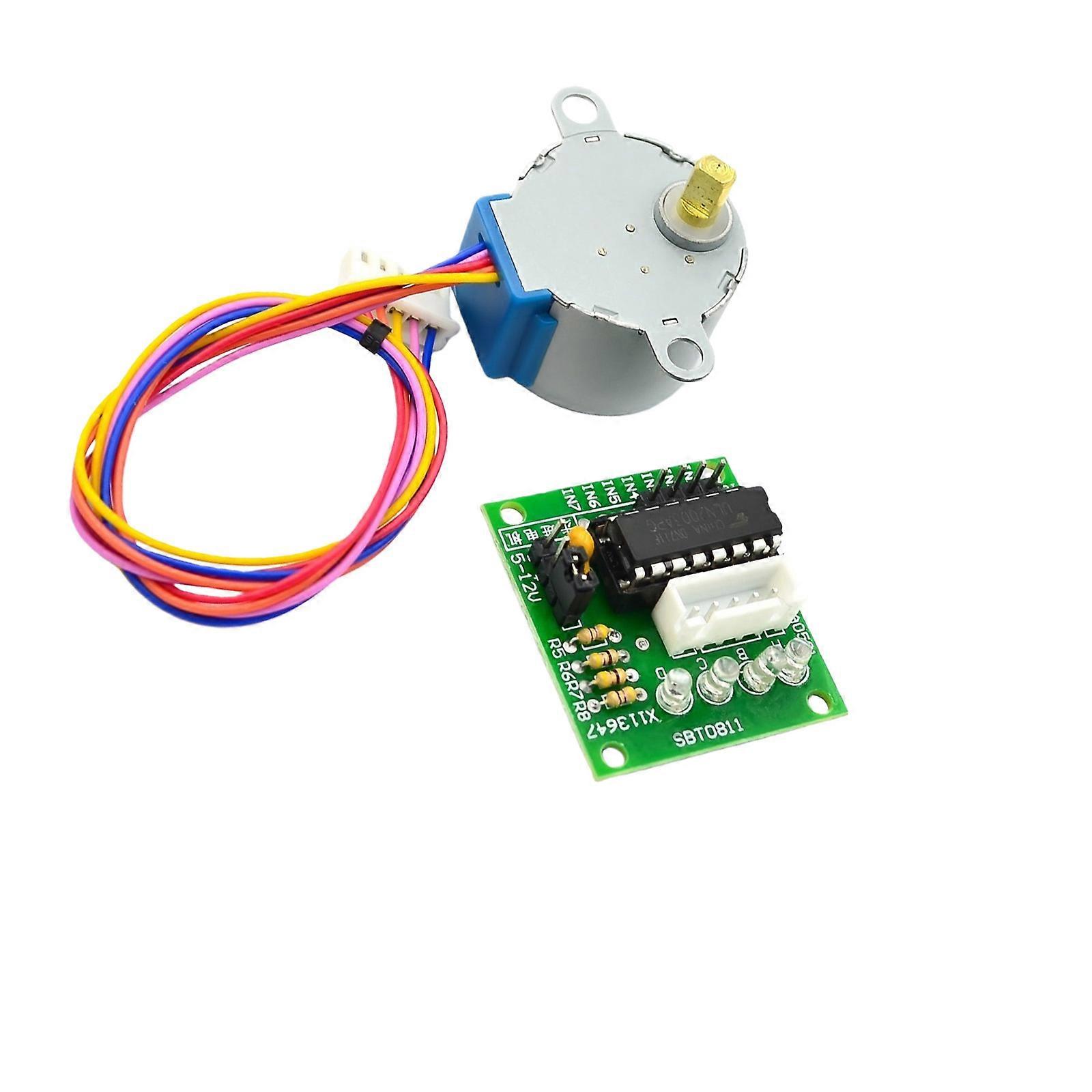 Simple Plug Stepper Motor Driver ULN2003 Board and 5V Motor 28BYJ 48 LED Status Indicator Standard Interfaces Easy Setup Multicolor