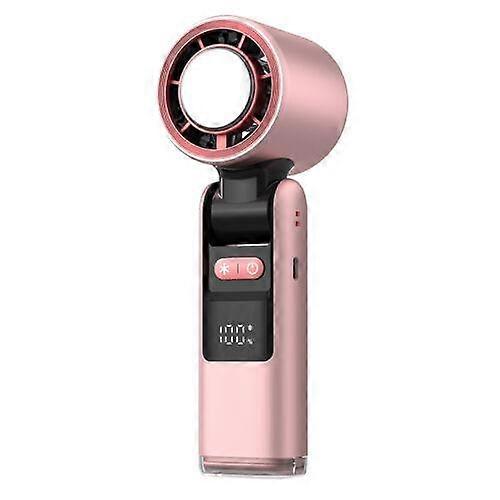 Portable Handheld Turbo Fan, 5 Gear Wind,4000mAh Battery Operated,LED Display, low-noise,3 IN 1 Foldable Hand Fan Rechargeable with Air Turb