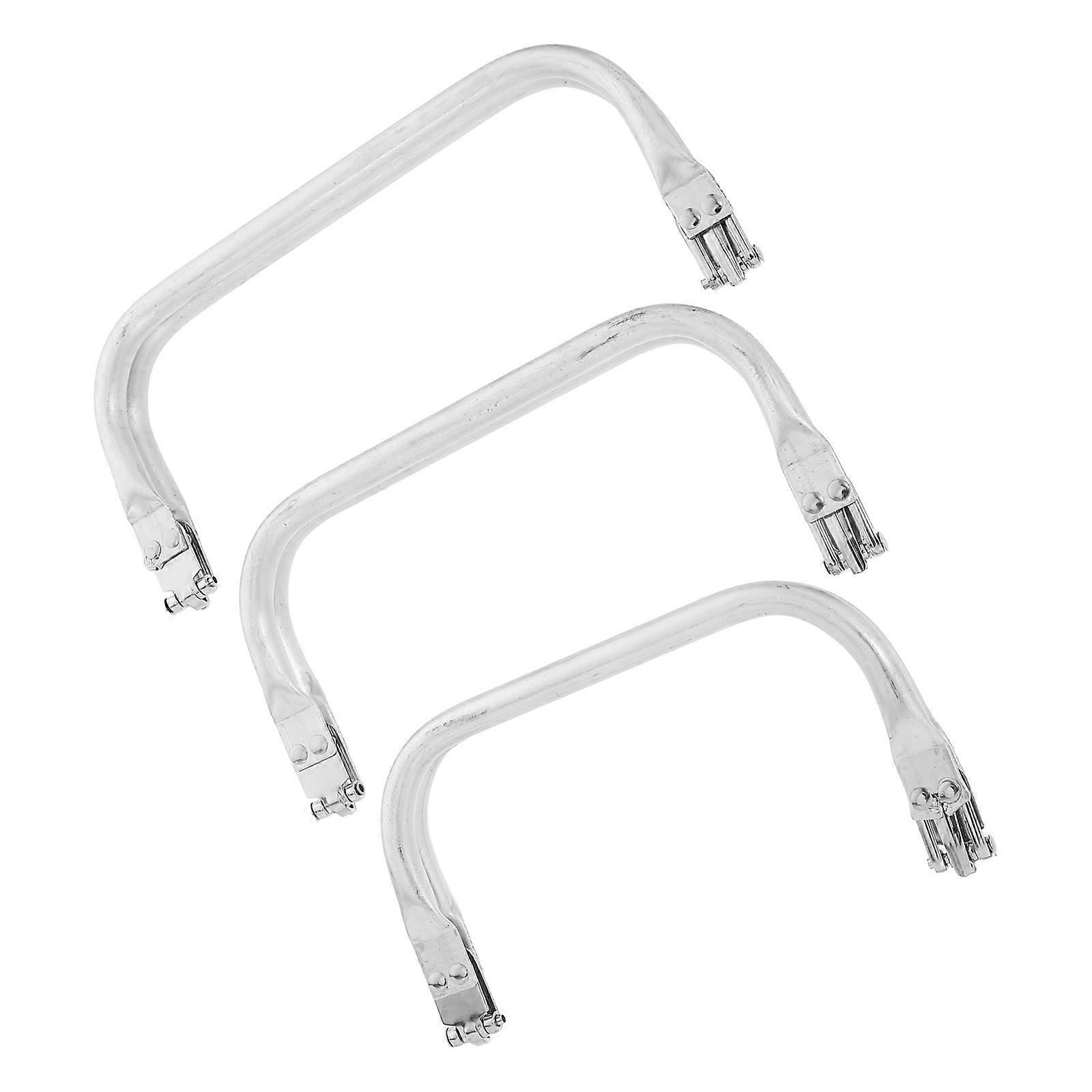 Aluminum Handbag Frame Kit for Bag Frame Closure 3Pcs Silver Set