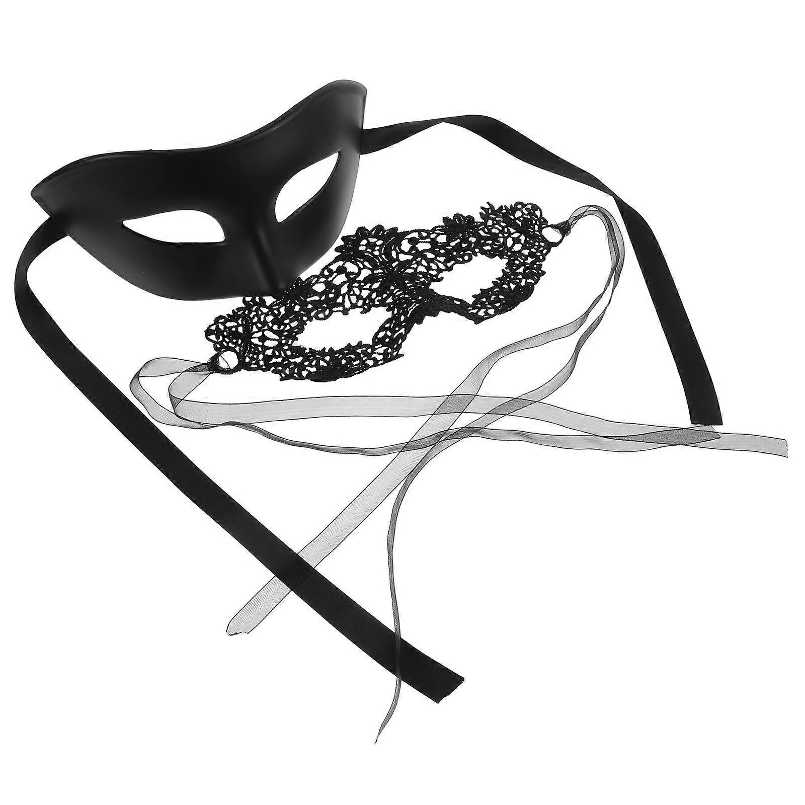 Masquerade Mask for Couples Half Face Mask Masquerade 1Set with Lace Design