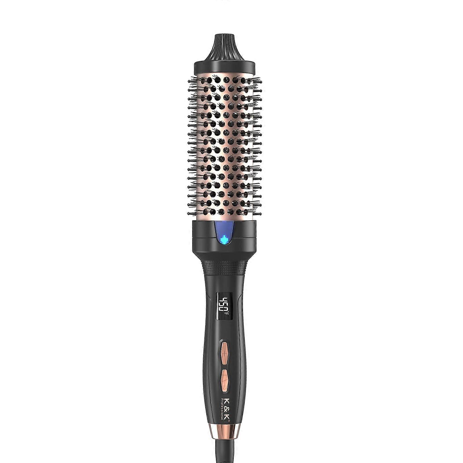 1.5 Inch Heated Round Brush for Volume and Curls, Ceramic Ionic Styling with Dual Voltage