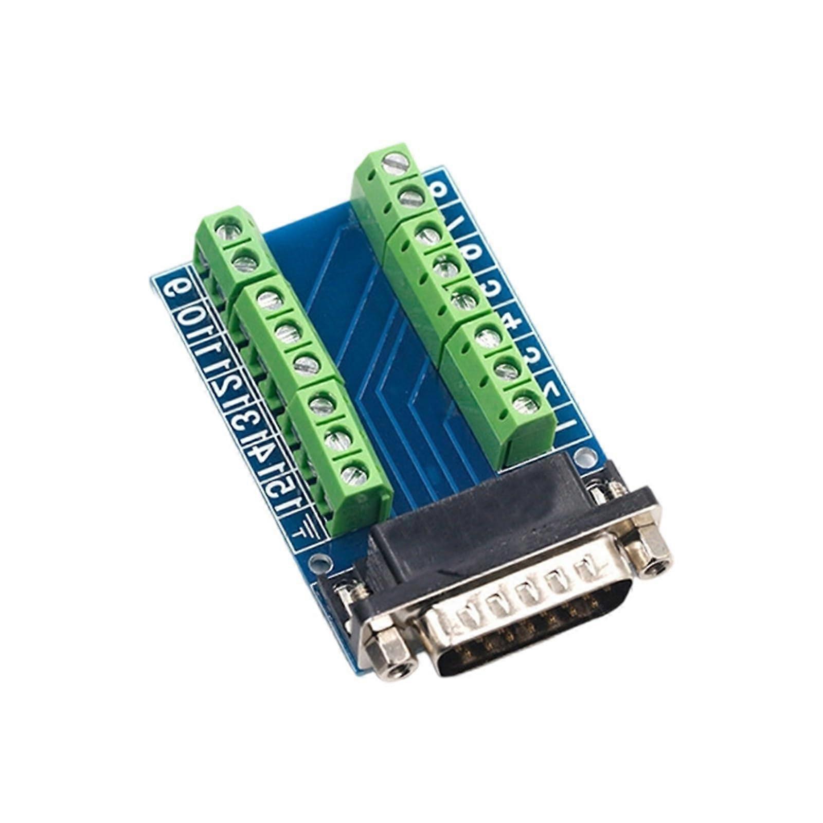 DB15 Port To Terminals Block Adapter 15Pin VGA Breakout, Terminal Converter, Male To Terminals For Industrial Control