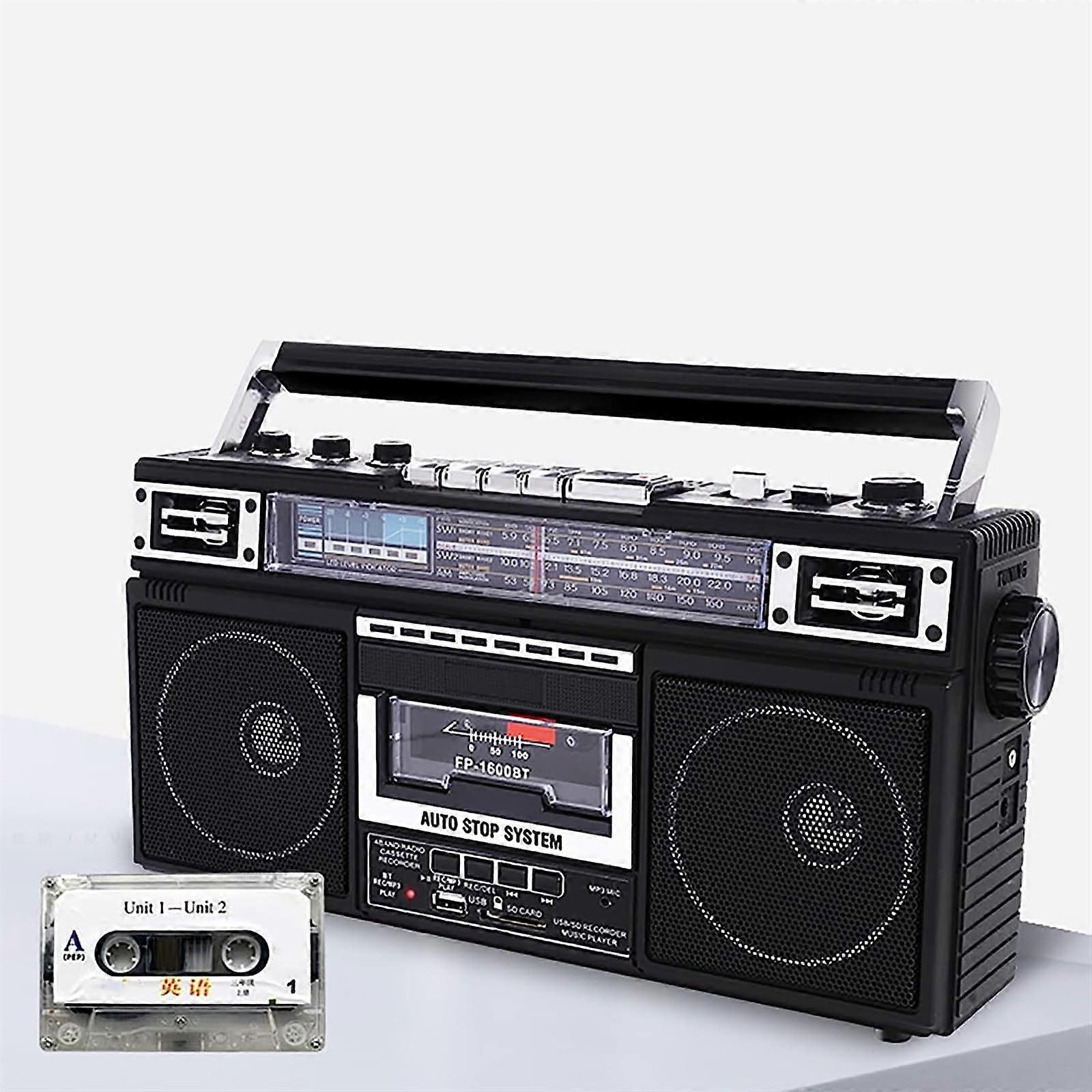 Retro Cassette Player Audio Tape Recorder With Bluetooth SD USB Playback Transcription Function Dual HD Playback