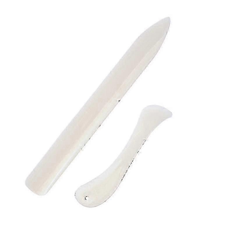 Genuine Bone Folder Cattle Bone Paper Creaser Bookbinding Folding Creasing Scoring Tool Natural Leather Burnishing Tool