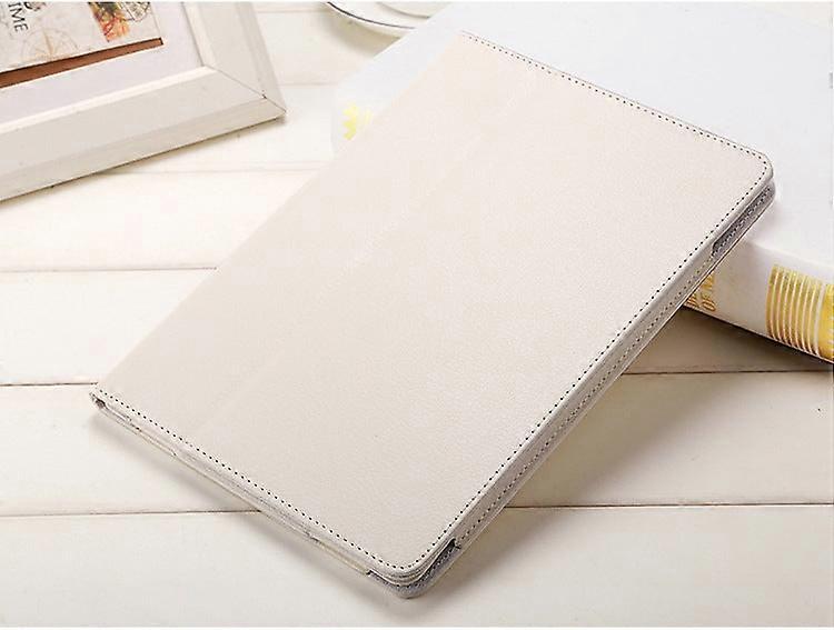 Case For Ipad 234 White Stand Leather Litchi Texture Two-fold Stitching