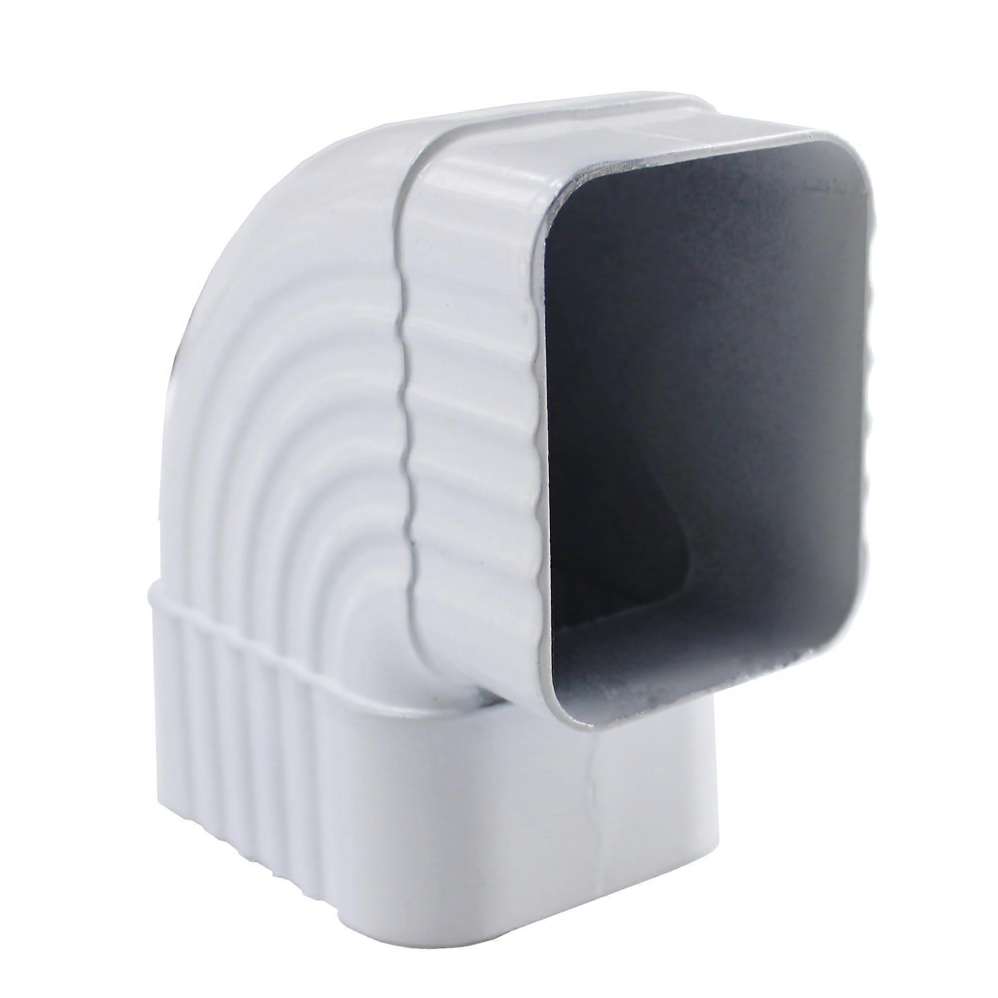 90 Degree Aluminum Gutter Elbow 2x3 Downspout Connector for Efficient Water Redirection (1Pcs)
