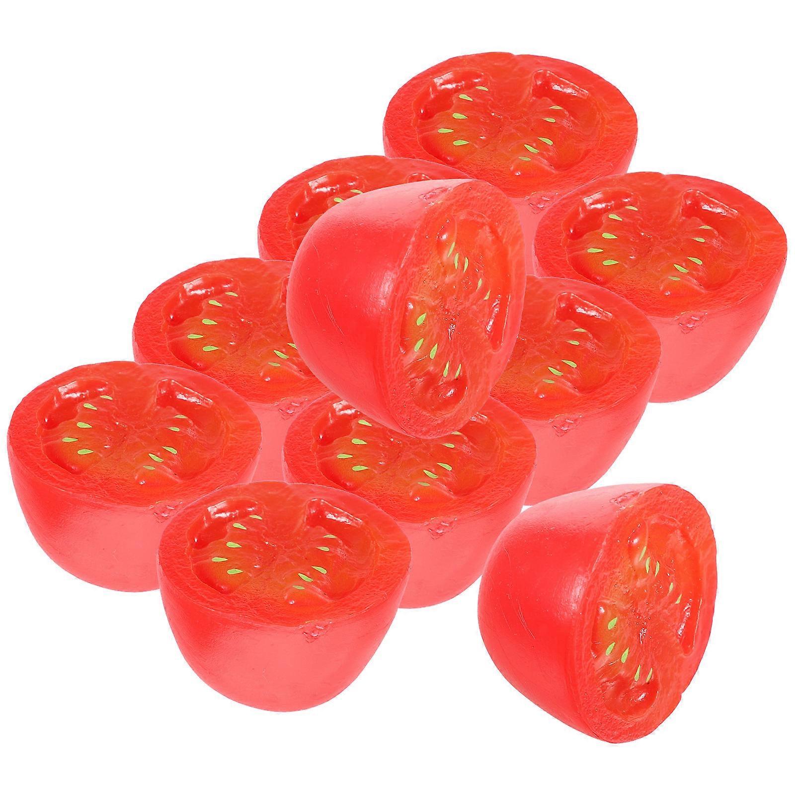 Artificial Vegetable Half Cherry Tomato Models for Display 40Pcs Red