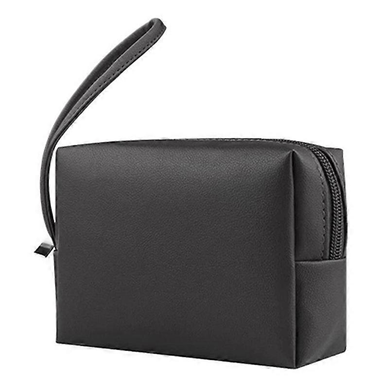 PU Leather Storage Bag Electronic Accessory Organizer with Hand Strap