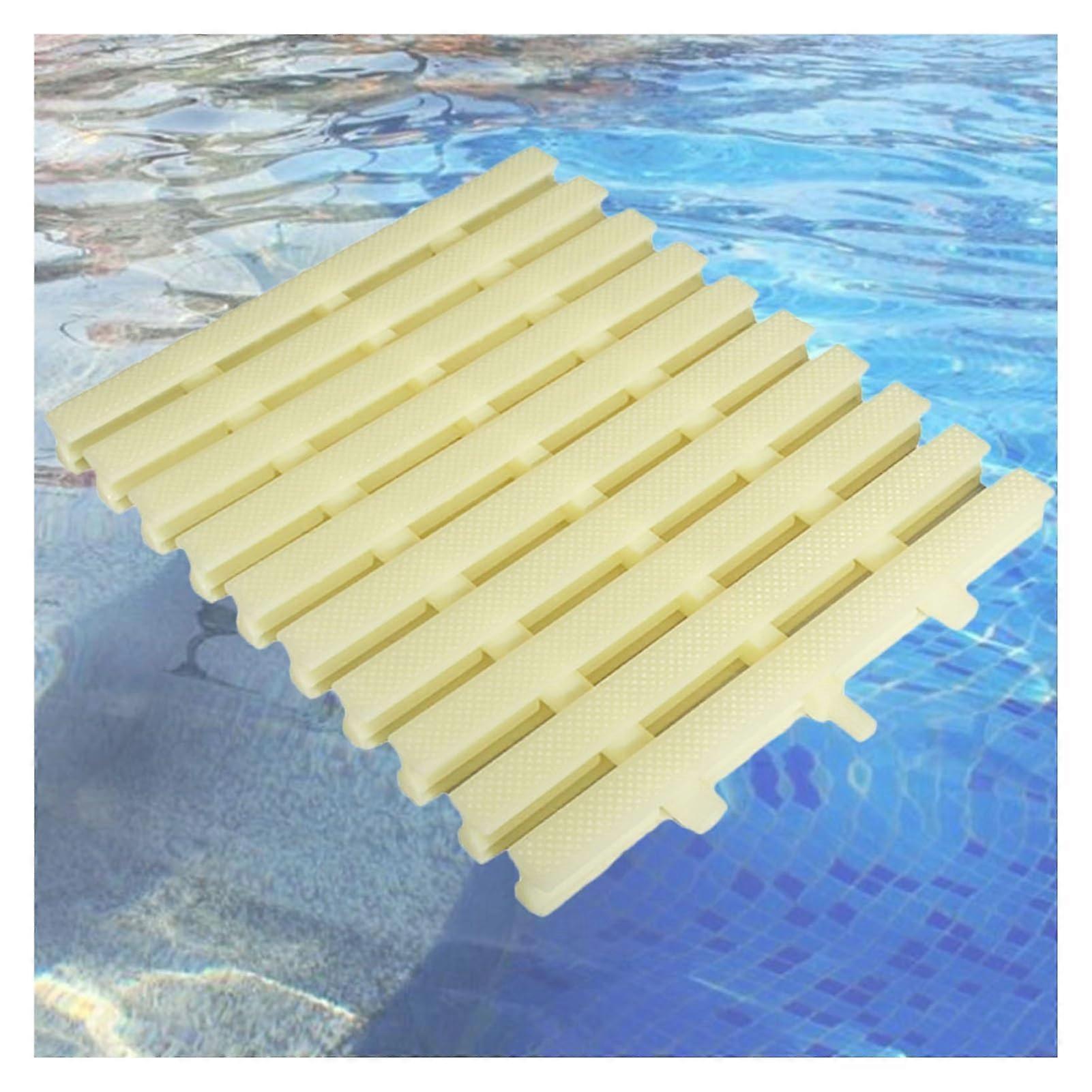 Pool Drain Grate 18cm ABS SlipResistant Interlocking Swimming Pool Overflow Grating Strip 20pcs