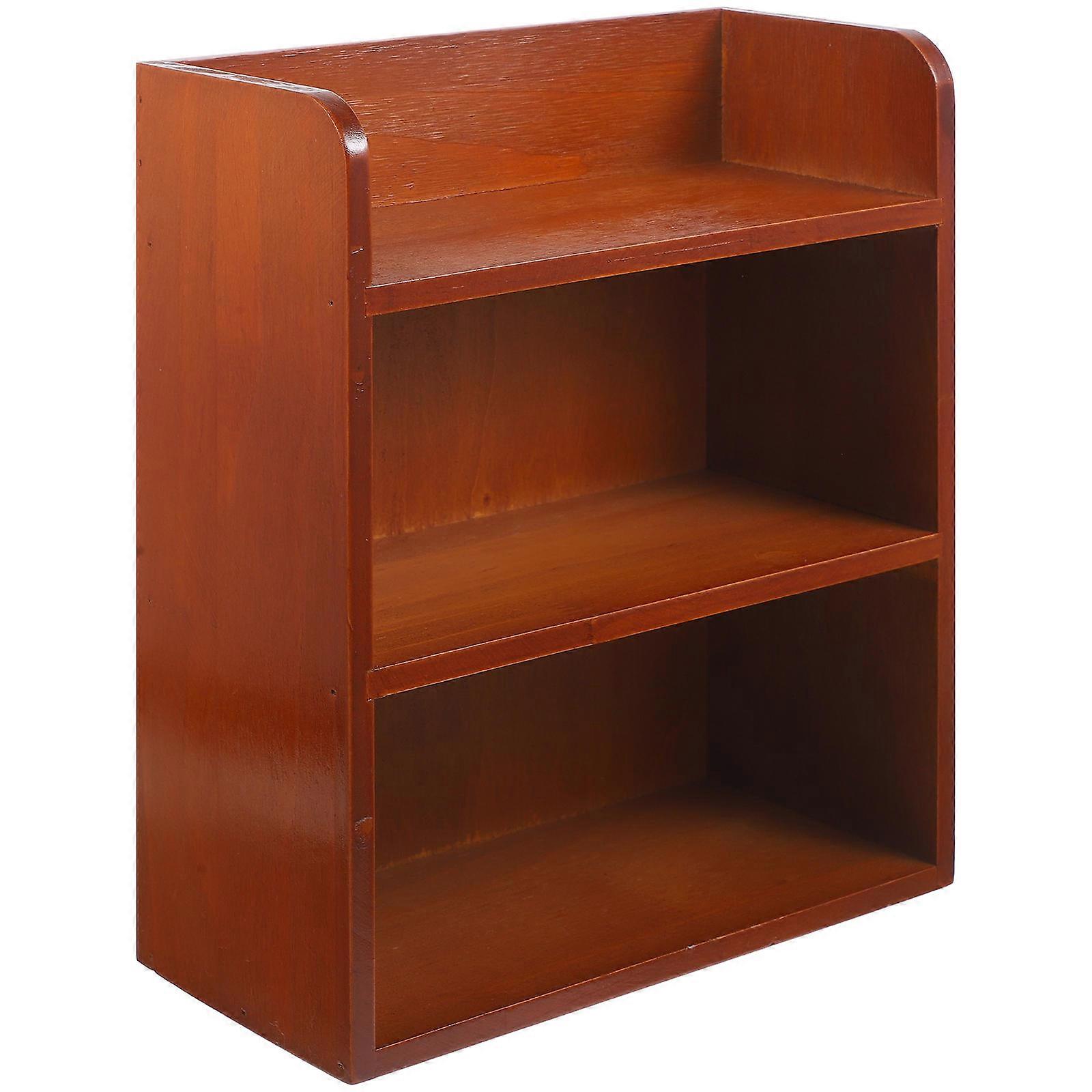 Immune Punch Wooden Storage Rack for Home Brown Material