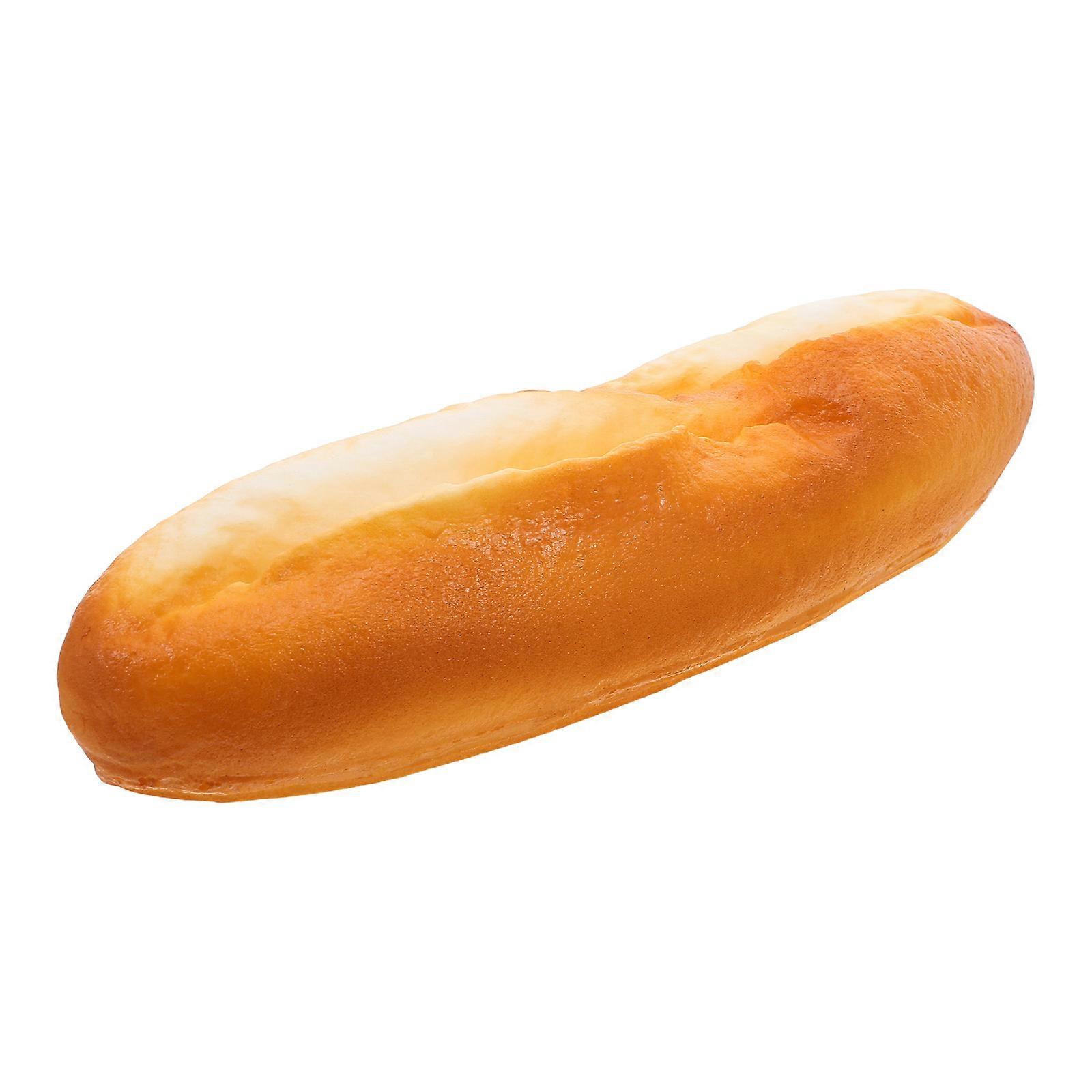 Lifelike Bread Model Artificial Bread Model for Playing Orange Color PU