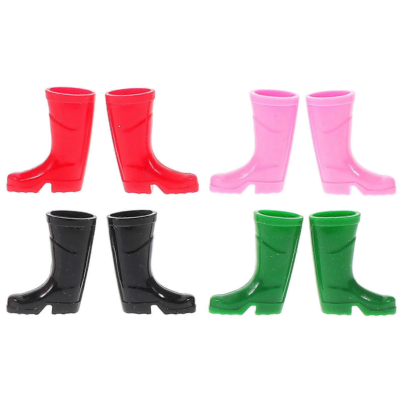 Dollhouse Rain Boot Plastic Accessories for Decor Multicolor Set