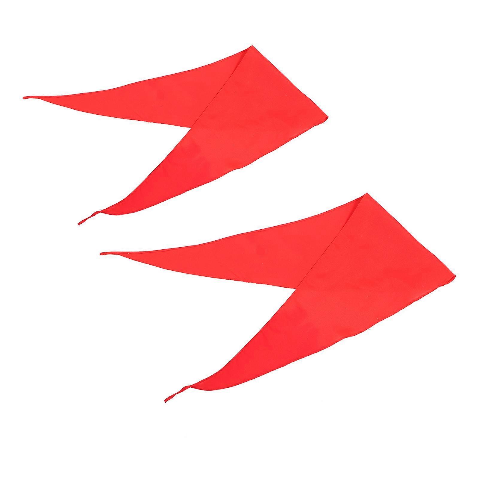 Children Red Scarf Triangle Shape Stage Performances 108X25X0.1cm 2Pcs