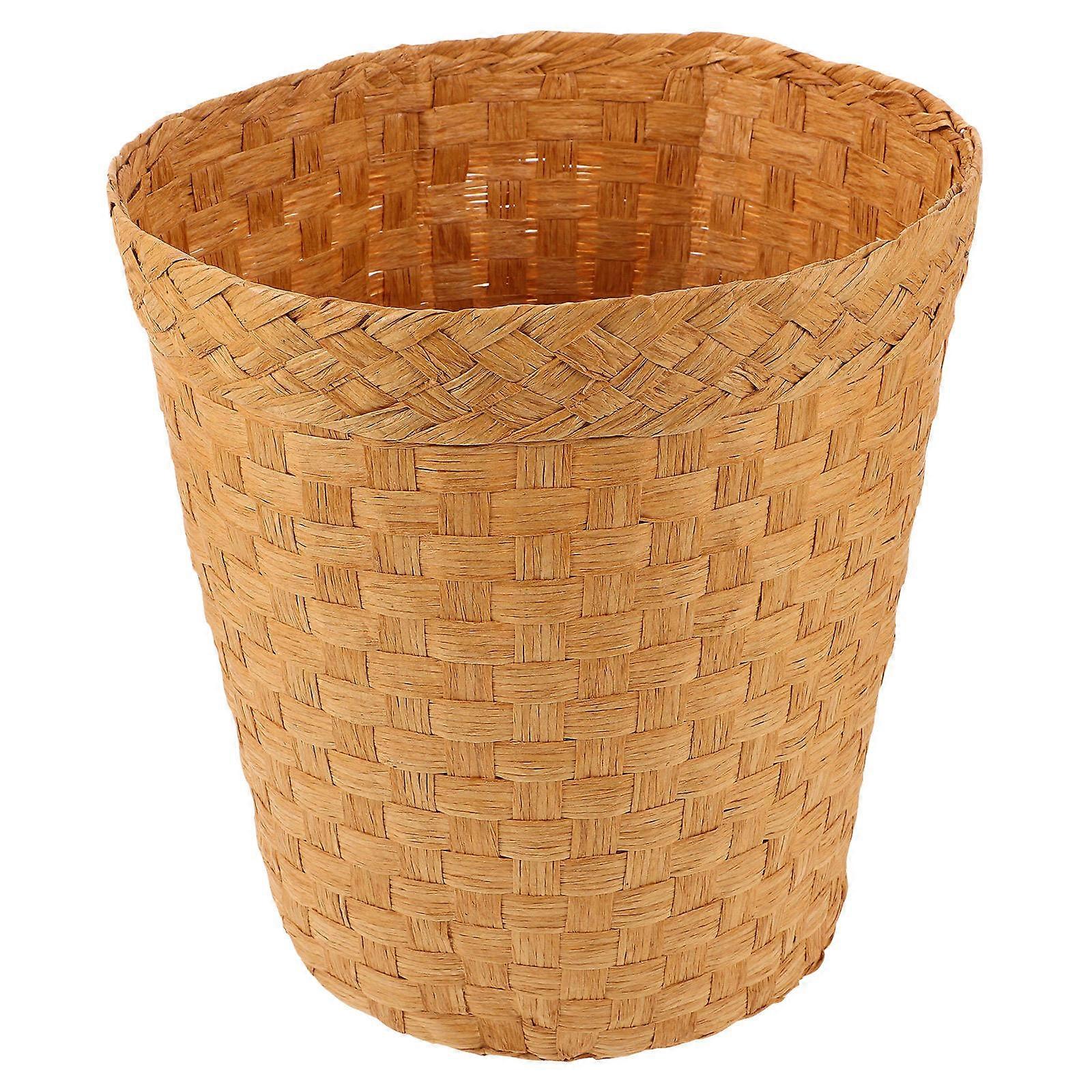 Brown Bamboo Woven Storage Basket for Multipurpose Storage