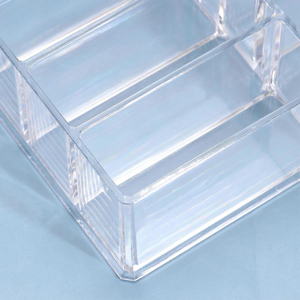 Transparent Cosmetic Container Acrylic Storage Rack for Home 1Pcs