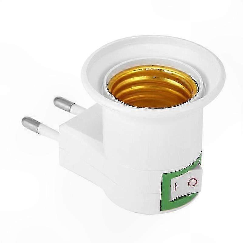 E27 Lamp Holder with EU Plug and Control Switch Adapter