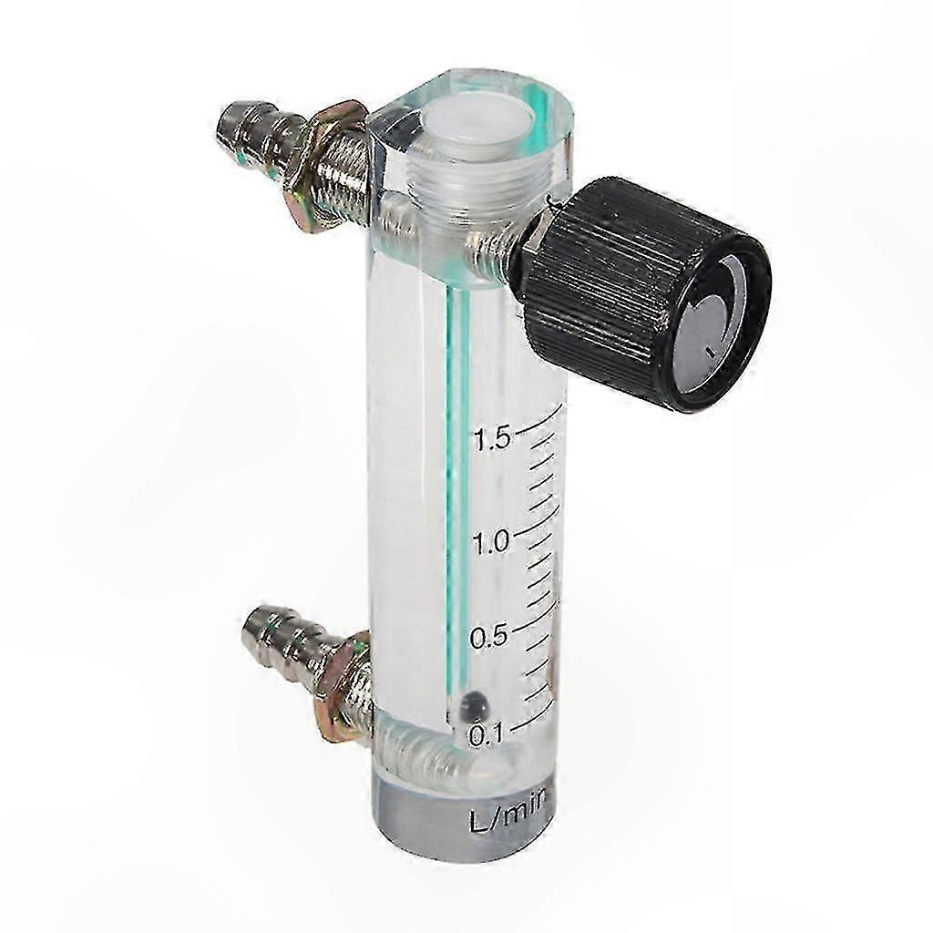 Adjustable 0-1.5 LPM Flowmeter for Gas with 8mm Hose Fitting