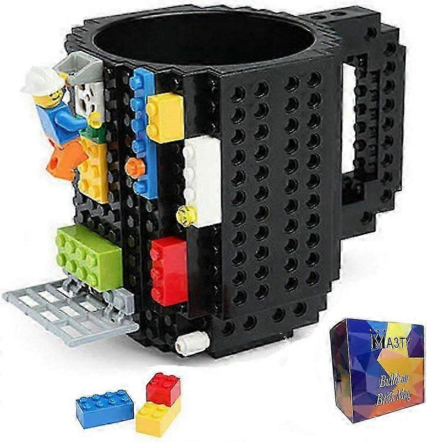 DIY Building Block Coffee Mug,Creative Stackable Cups with Bricks,Reusable Gift for Christmas Birthday