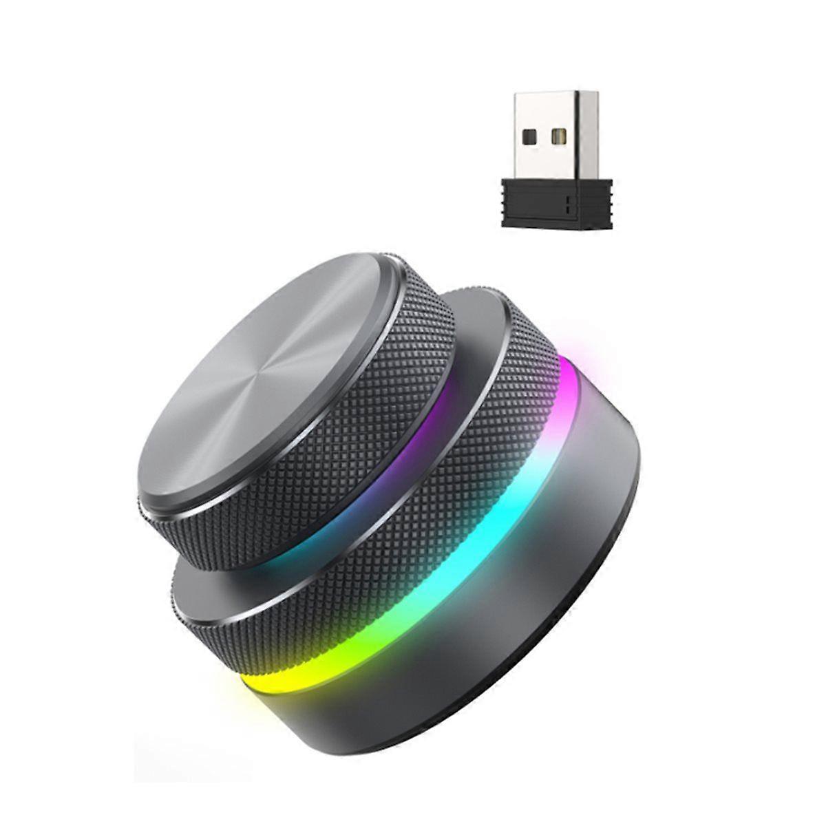 Three-Mode Dual Knob Keyboard with RGB Lights Reverse Direction Knob Single-Button Bluetooth Volume