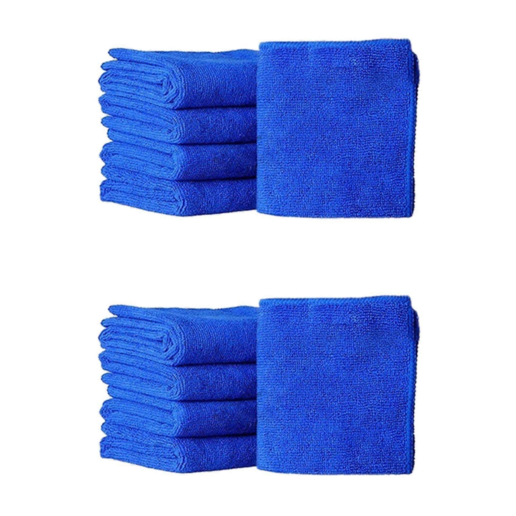 10Pcs Microfiber Cleaning Cloth 25x25cm Reusable Towels Quick Absorption Lint Finish