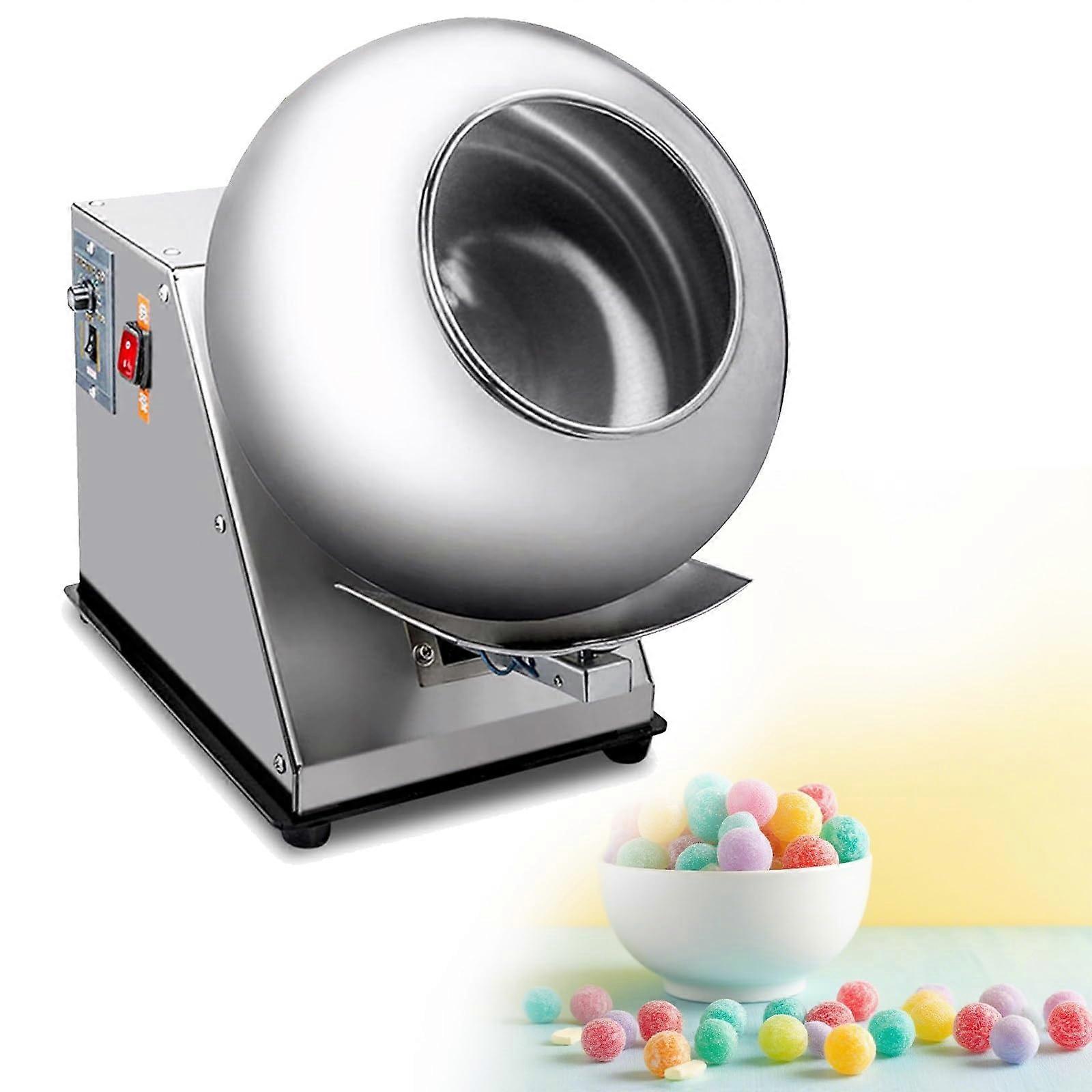Small Commercial Chocolate Panning and Candy Coating Machine 220V, Uniform Heating Low Noise Drying