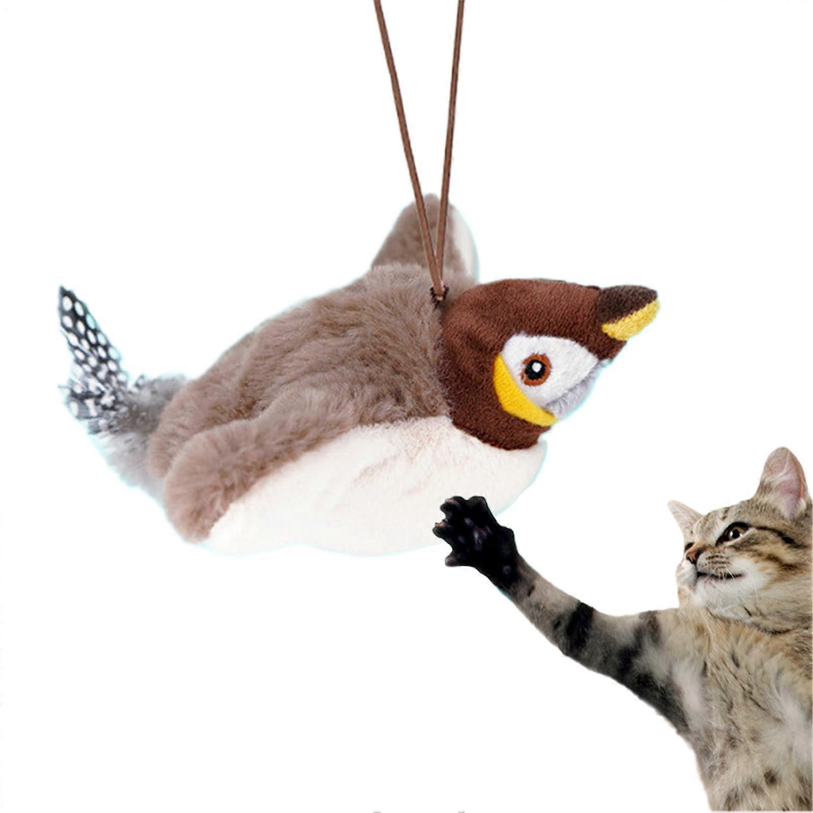 Interactive Flapping Bird Cat Toy with Smart Motion Sensor and USB Rechargeable Motor for Indoor Hunting Simulation