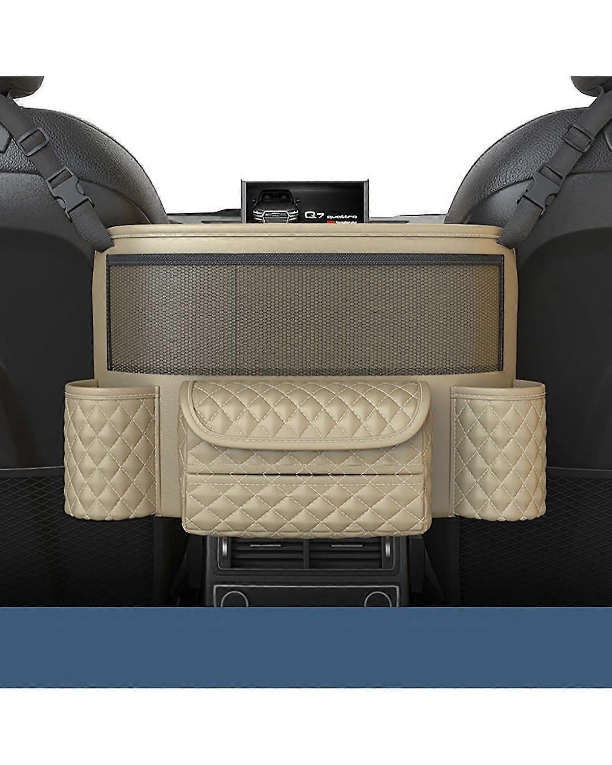 Car Storage Organizer Extra Large Capacity Double Layer Mesh SUV Trunk Storage Bag Universal Fit