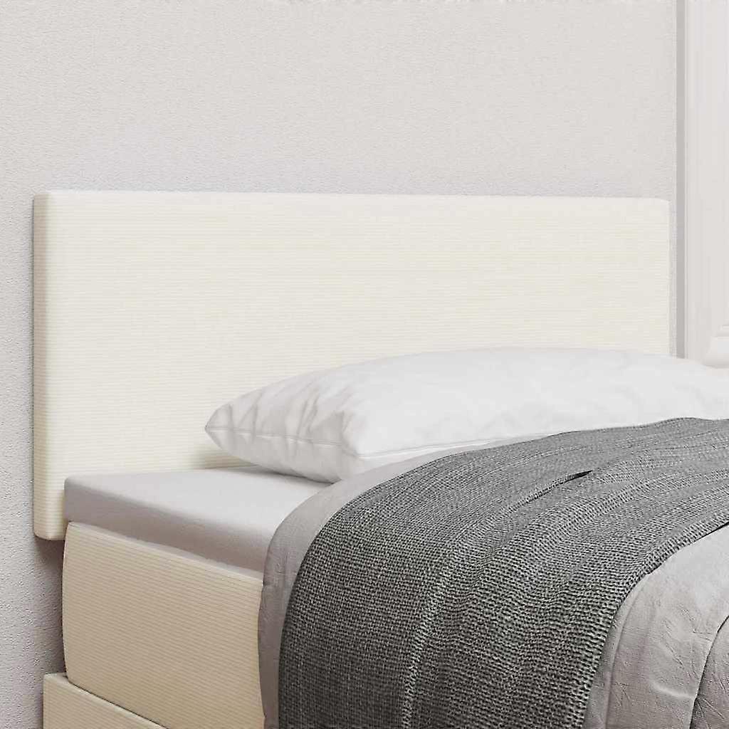 LED Kopfteil mit LED-Lichtleisten Creme 90 cm Polyester