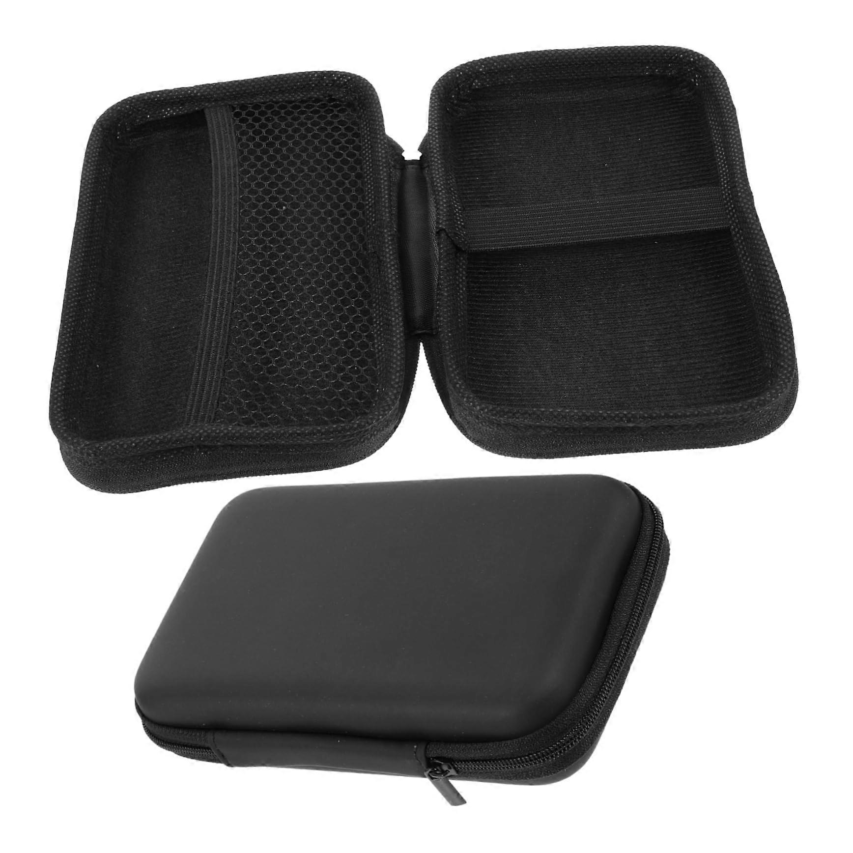 2pcs Electronics Organizer Bag with Multiple Pockets Travel Cable Storage Pouch Black Case