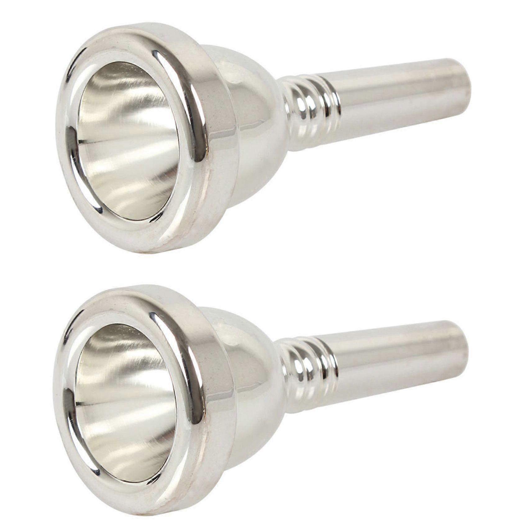 2X 12C Small Shank Trombone Silver Mouthpiece