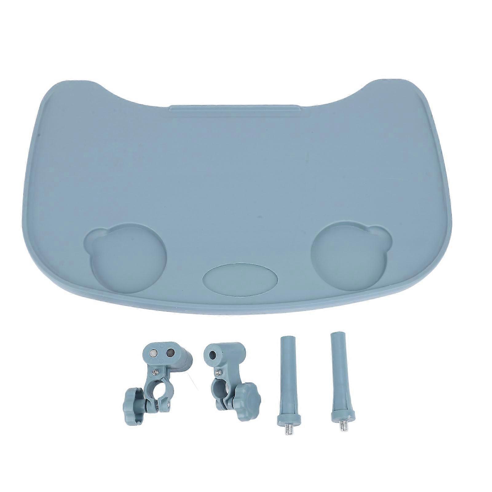 Wheelchair Tray Table with Stable Dining Surface, Removable Lap Board for Home Elderly, Grey