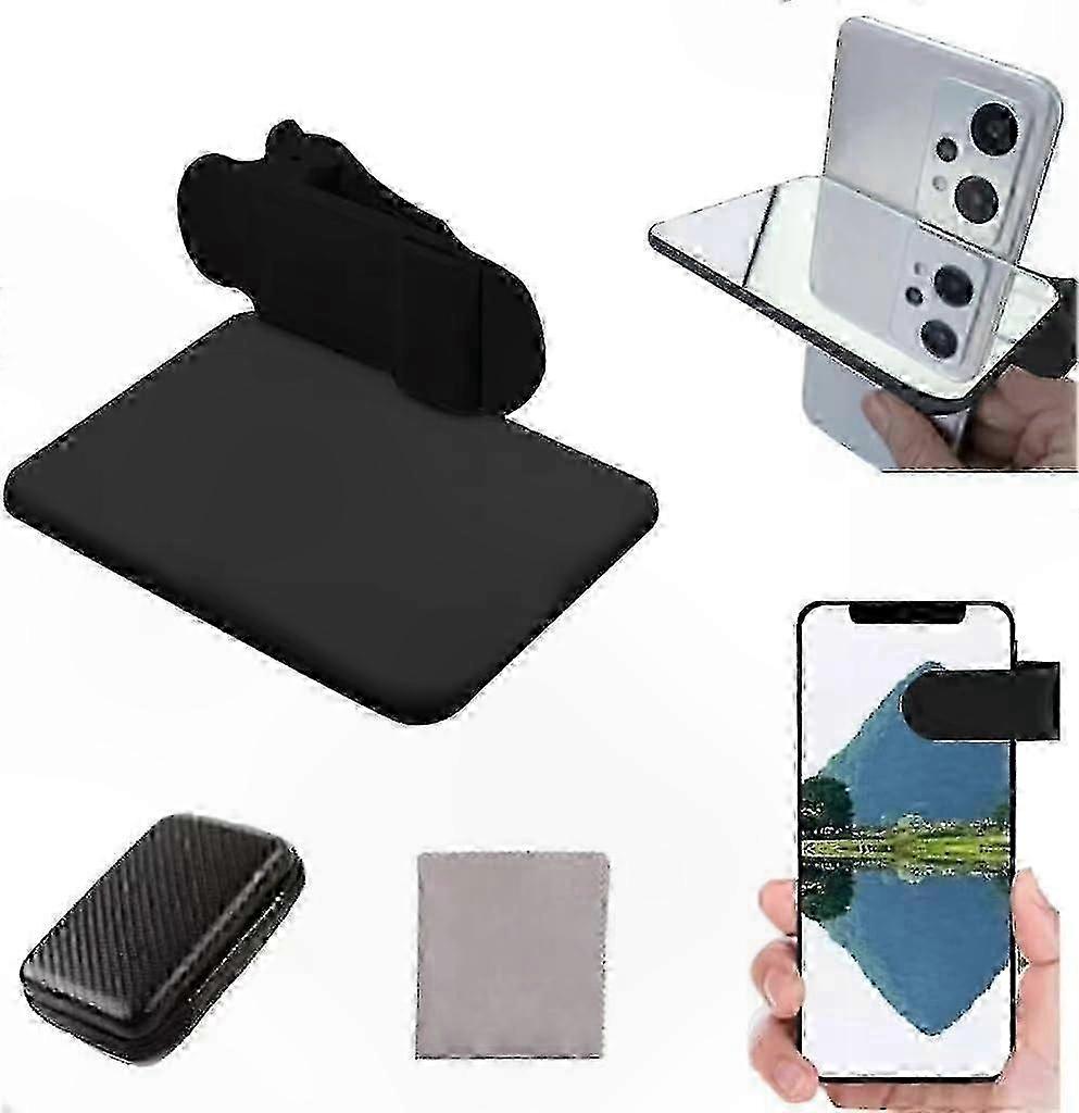 Adjustable Smartphone Camera Mirror Kit with Reflection Clip for Photography