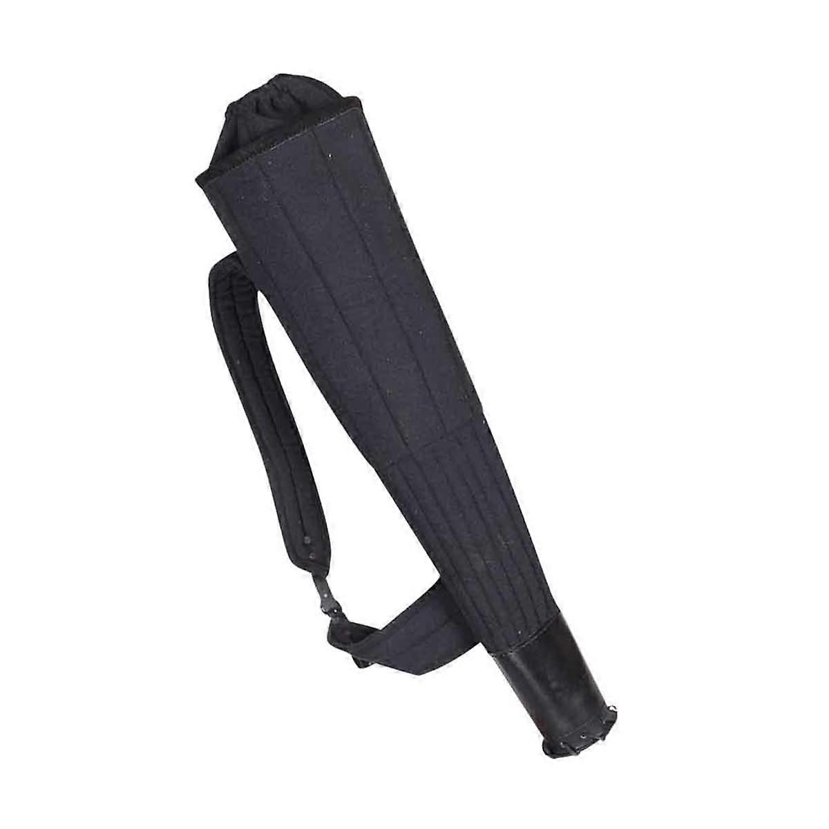 Medieval Leather Archery Back Quiver with Large Capacity and Adjustable Strap for Viking Cosplay