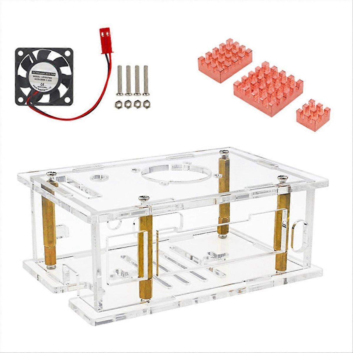 For Orange Pi Rv2 Development Board Acrylic Shell Cooling