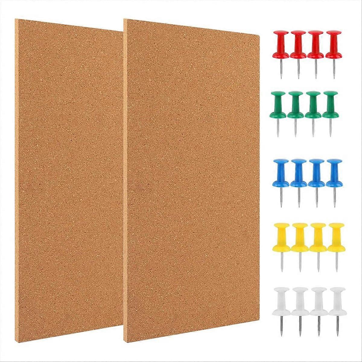 Cork Board Bulletin Board, Small Rectangular Pin Board for Wall
