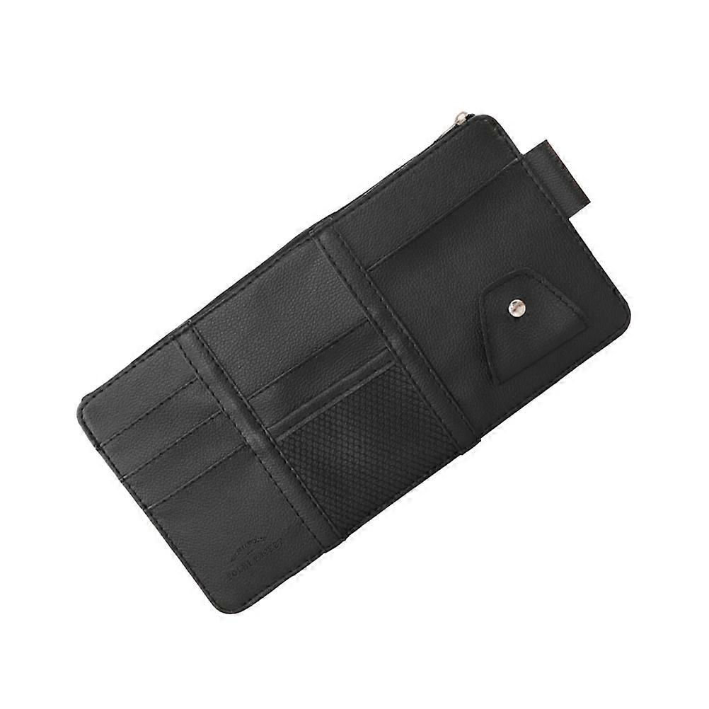 Sunglasses Folder Wallet Car Clip for Storage Use Black Organizer