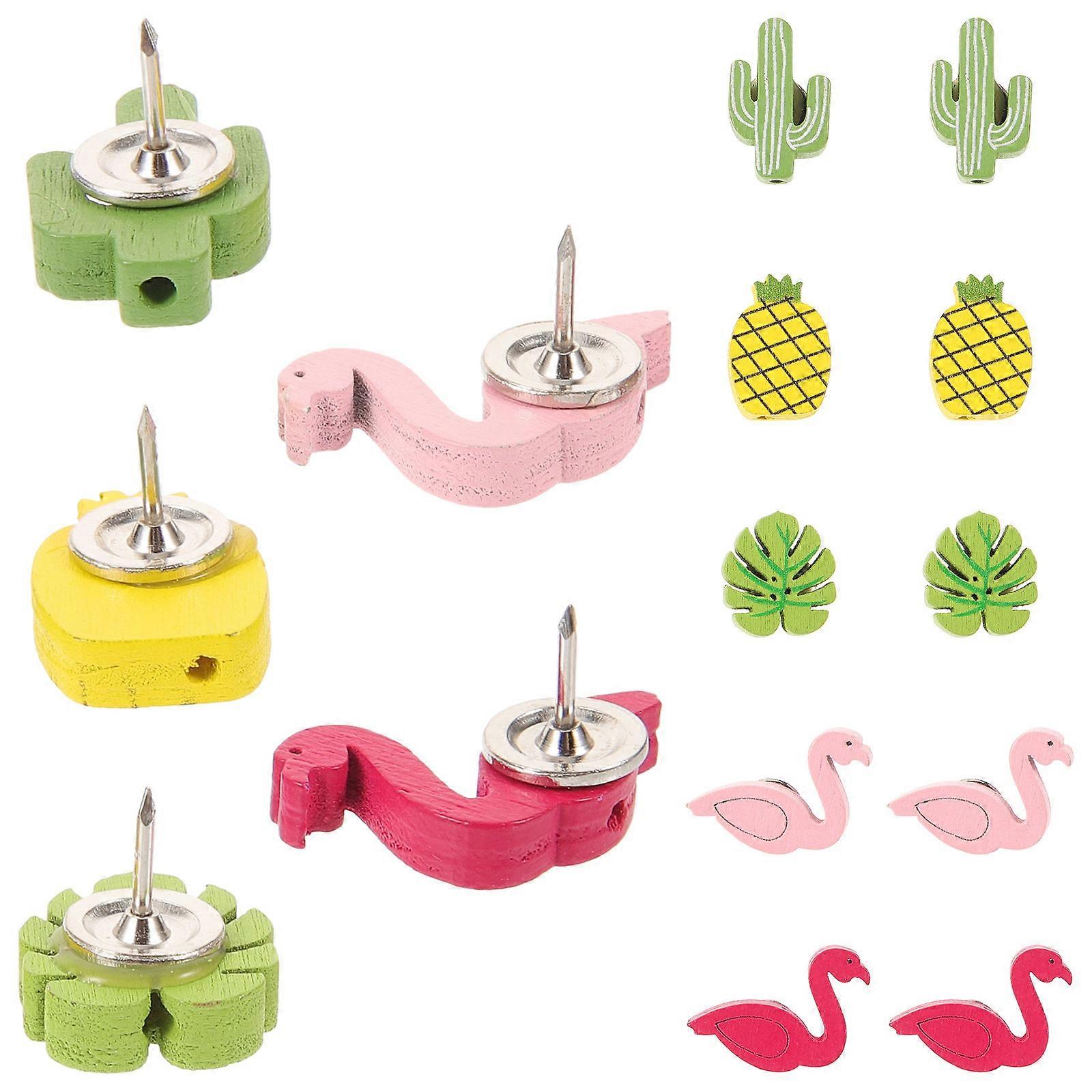 Push Pins For Cork Board Cactus Shaped Marking Maps Decorative 20Pcs