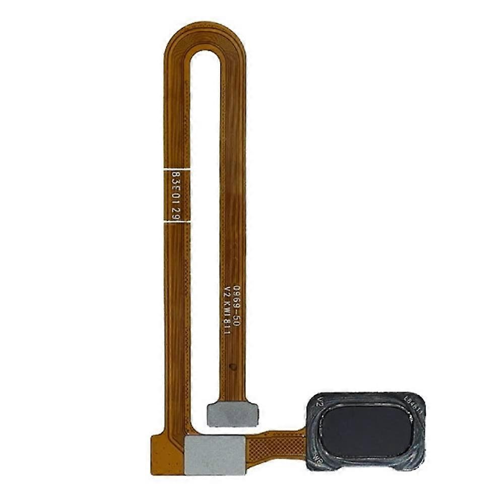 Home Button Replacement with Fingerprint Sensor Flex Cable Matte Black Assembly for OnePlus 6
