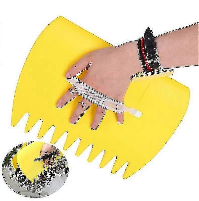 Large Plastic Leaf Rake for Garden & Yard  Lightweight Hand Rake for Efficient Leaf Collection
