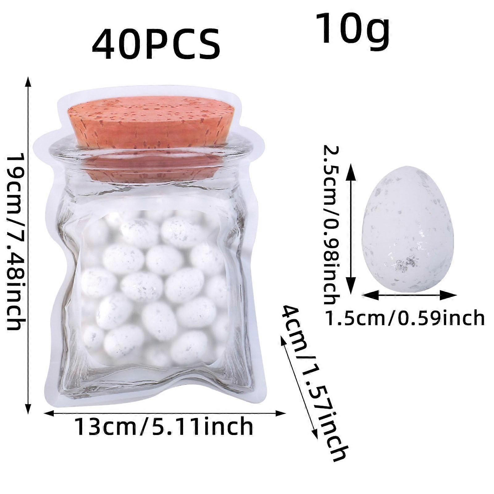 40 pcs Easter Eggss Gift Pack Party Decoration Unique Spotted Foam Eggss Arrangement Accessories, 0.59x0.98in, E