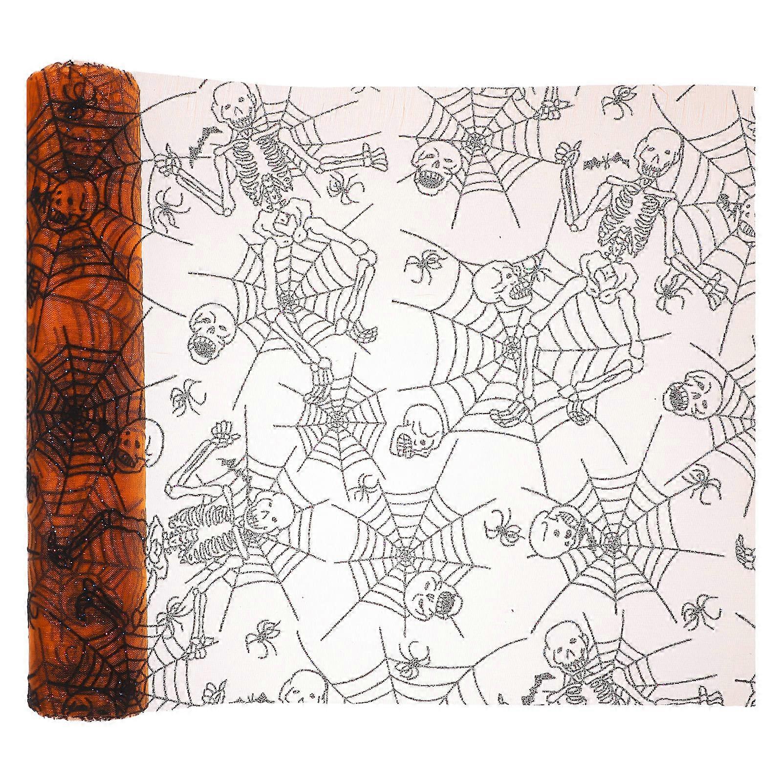 Halloween Cobweb Tablecloth for Decoration Mesh Spiderweb Runner