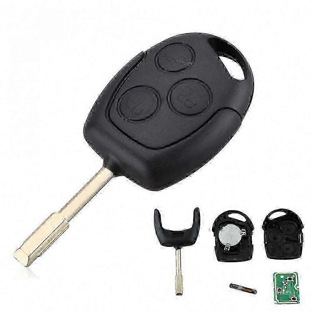 Three-Button Remote Key with Chip for  , , Focus, KA, Transit - 433MHz Frequency