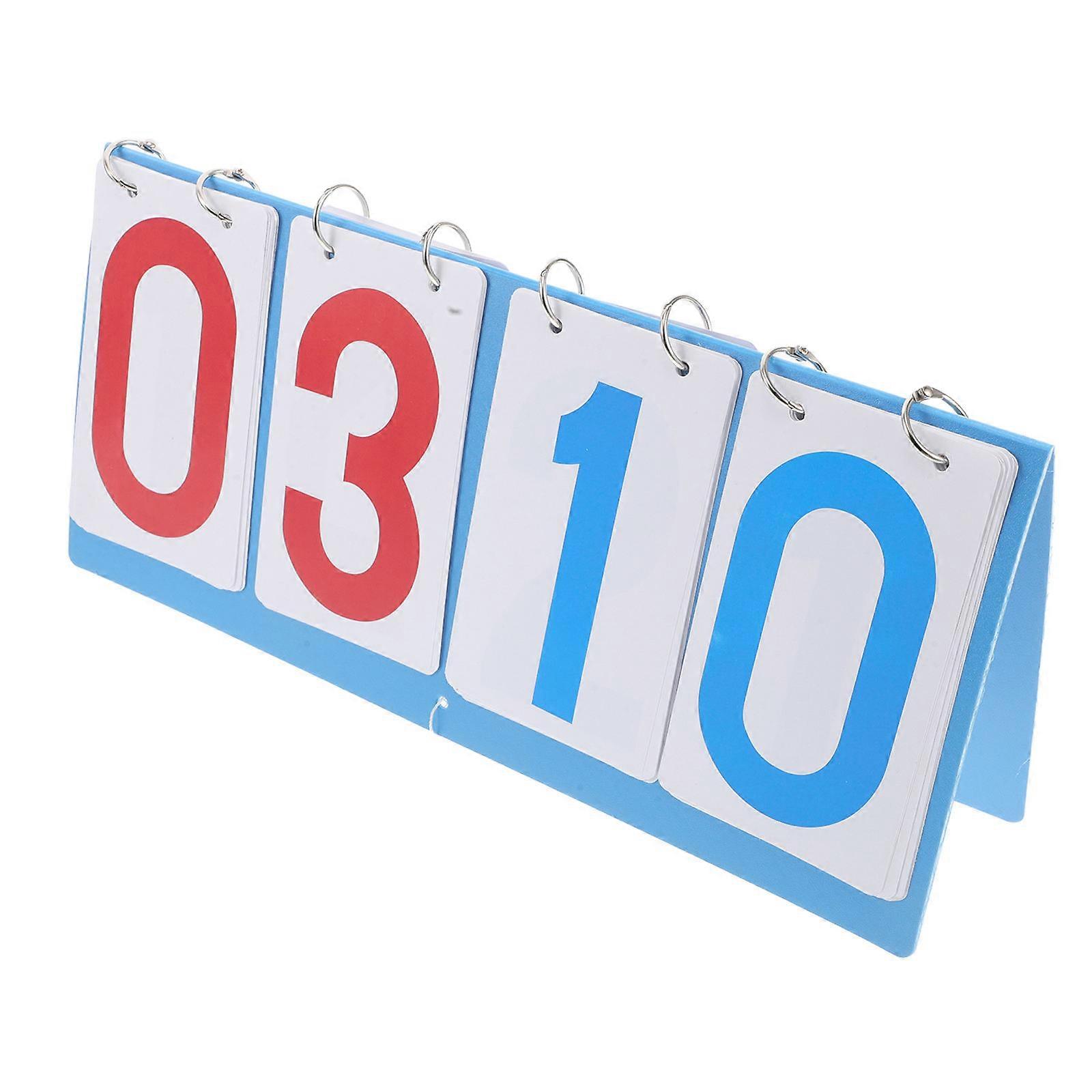 Portable Flip Scoreboard Multi-Functional Four-Digit Score Keeper 2Pcs