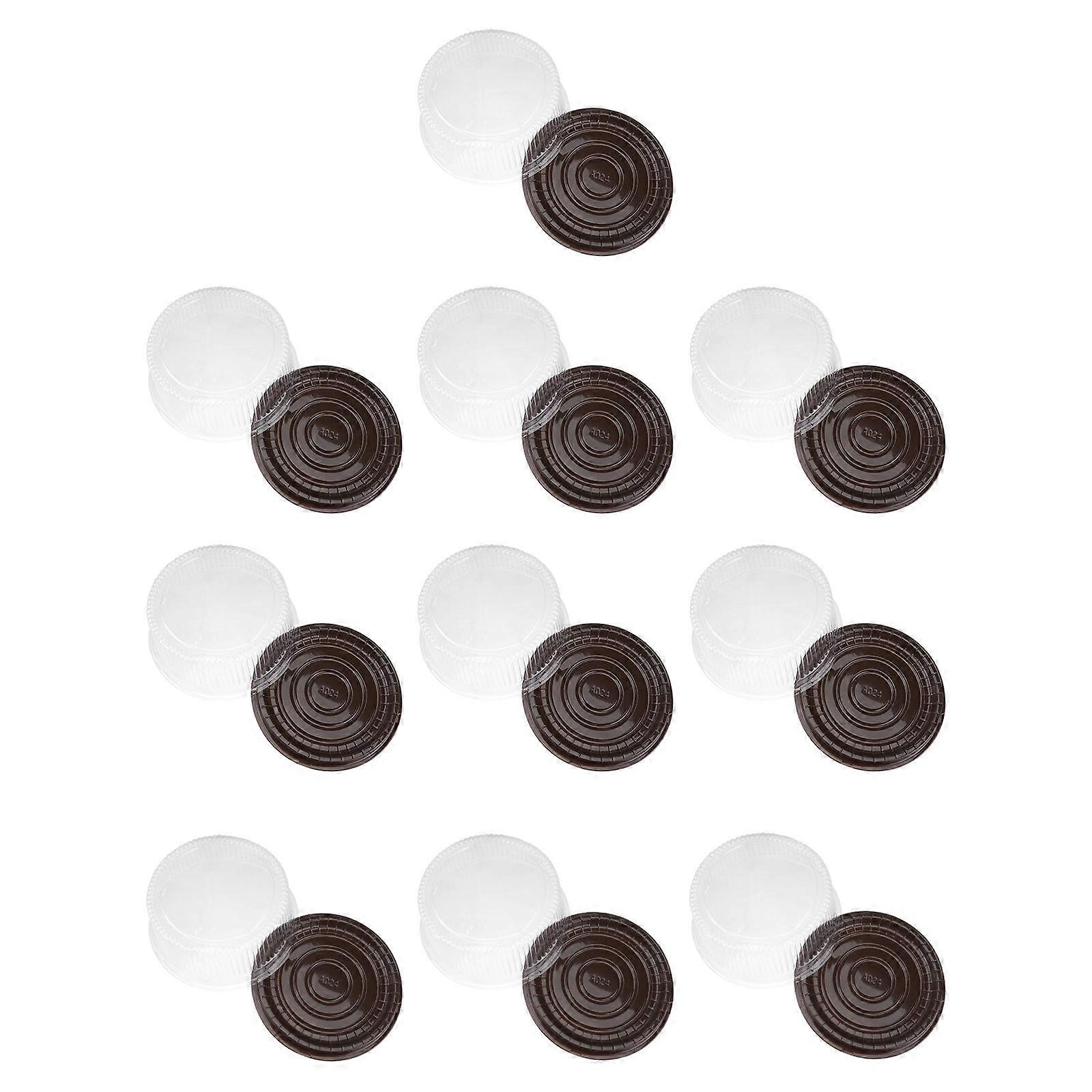 Plastic Cake Boxes Transparent Cake Boxes for Dessert Use 10Pcs with Lock Design