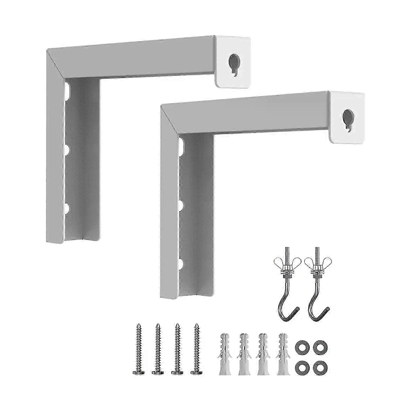 Projector Wall Mount Bracket, 2 Pieces with Hook for Screen, 15x12cm
