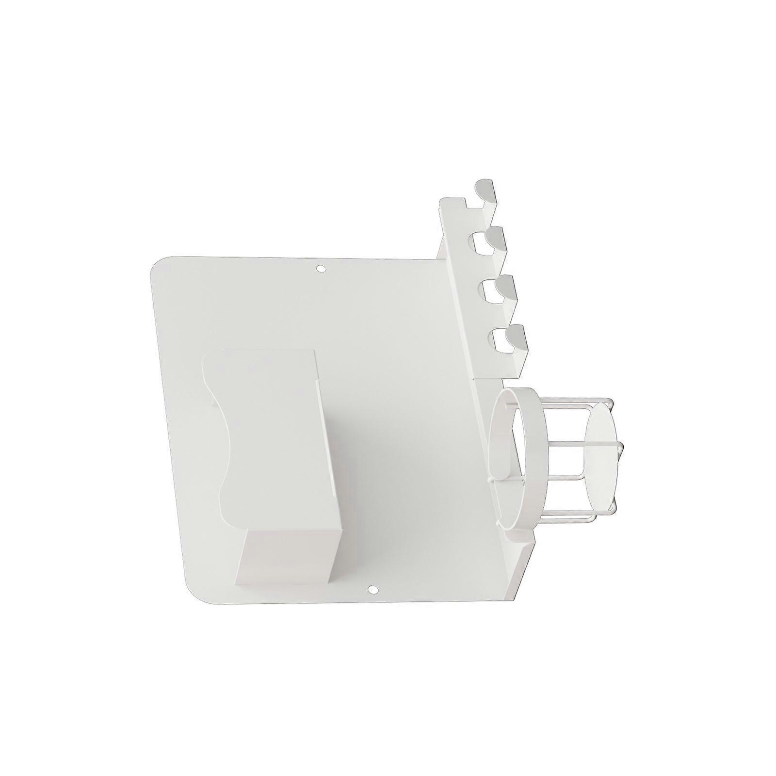 Space Saving Bed Table Shelf With Deep Holder For Cups And Dedicated Remote Control Zone  White