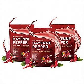 1-3 zakjes Cayennepeper 12-in-1 Botanische Extracten Formule Voedingsgels & Kauwtabletten 240 korrels
