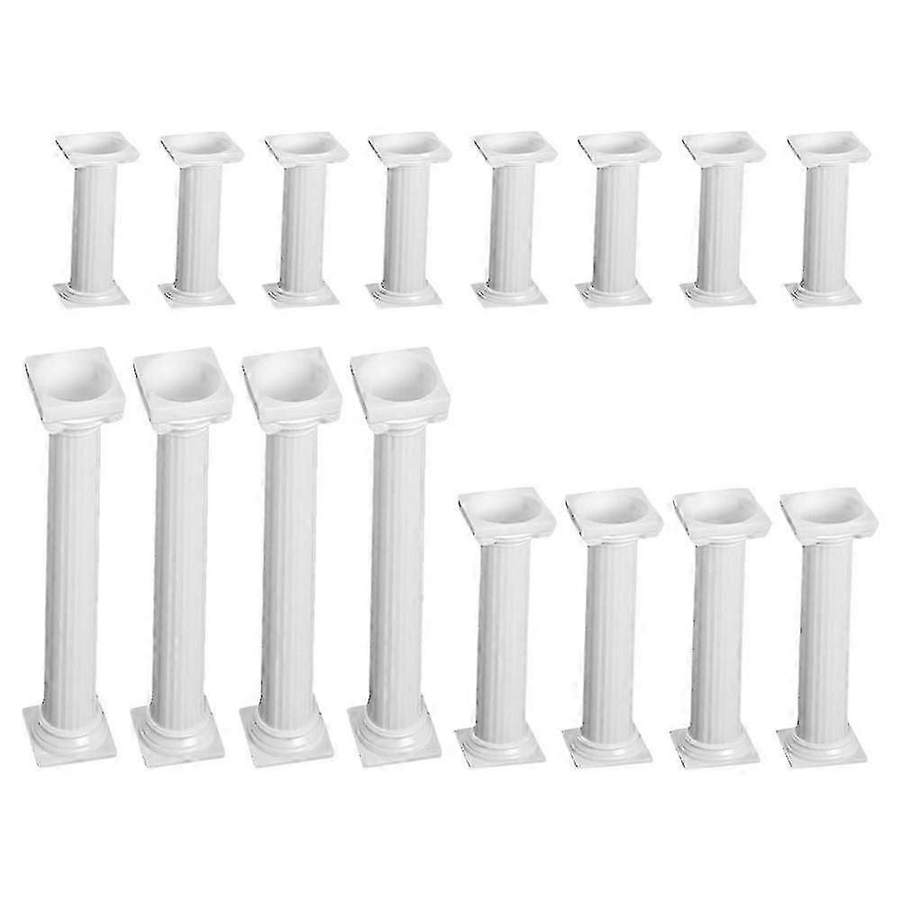 White Plastic Cake Support Rods for Stacking Tiers and Safe 16pcs