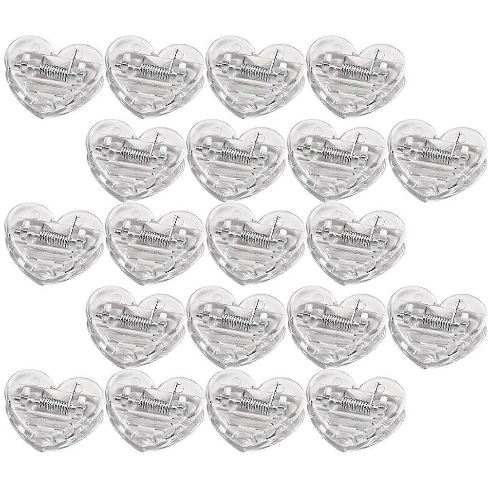 Multi-Function Picture Clips Heart Clip for DIY Projects 20Pcs Transparent