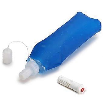 Portable Collapsible Water Bottle with Filter Lightweight 500ML BPA-Free Soft Hydration Flask for Outdoor Hiking Camping Trave